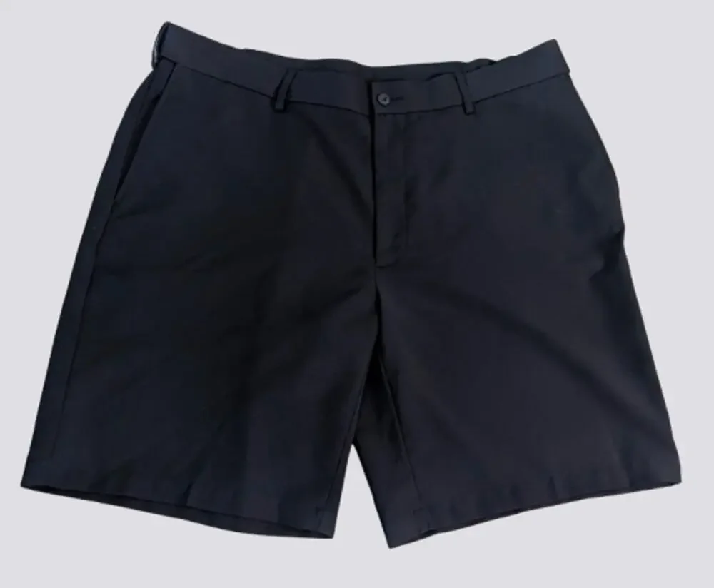 Grand Slam Performance Black Flat Front Golf Shorts - Size 40